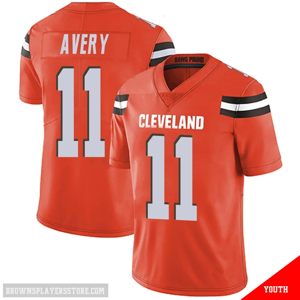 ＃11 Youth Tre Avery Orange Limited Cleveland Browns Alternate Vapor Untouchable Jersey