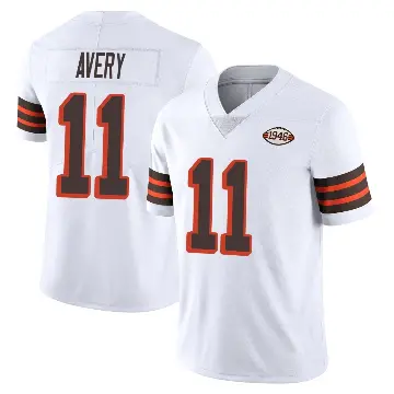 ＃11 Youth Tre Avery White Limited Cleveland Browns Vapor 1946 Collection Alternate Jersey