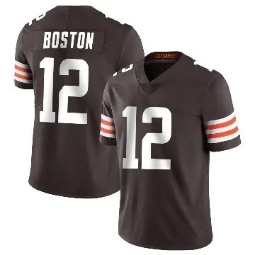 ＃12 Men's Denzel Boston Brown Limited Cleveland Browns Team Color Vapor Untouchable Jersey