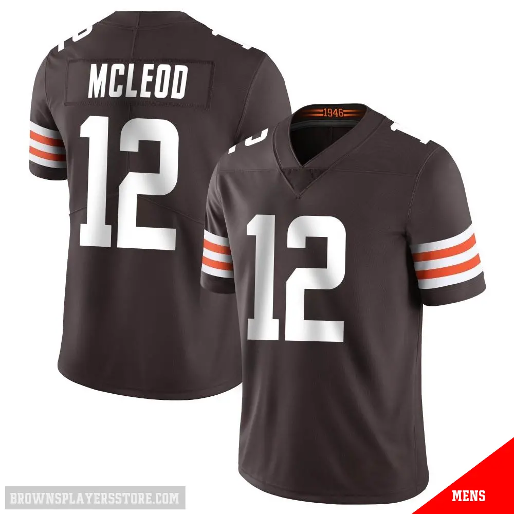 ＃12 Men's Rodney McLeod Jr. Brown Limited Cleveland Browns Team Color Vapor Untouchable Jersey