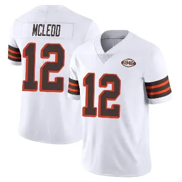 ＃12 Men's Rodney McLeod Jr. White Limited Cleveland Browns Vapor 1946 Collection Alternate Jersey