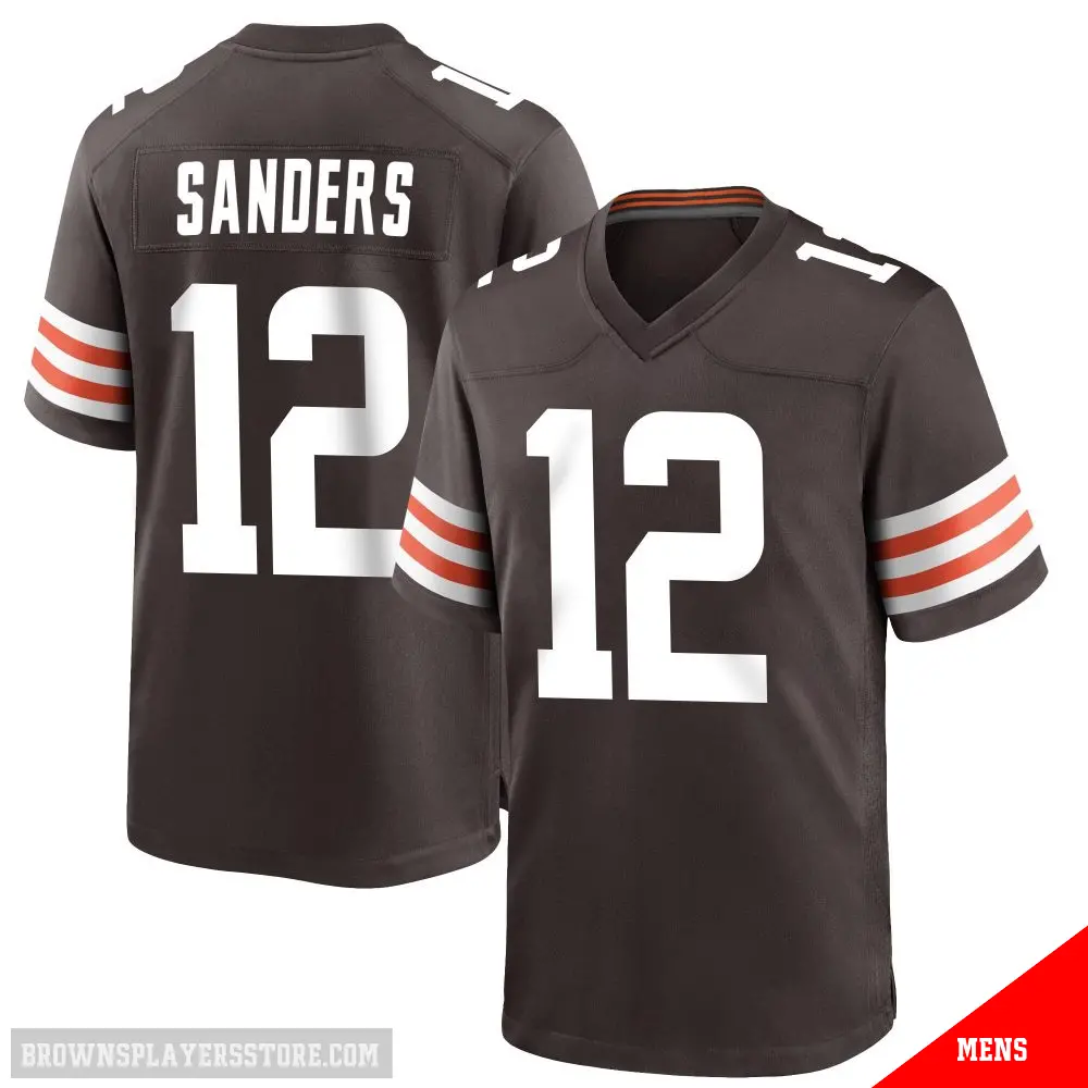 ＃12 Men's Shedeur Sanders Brown Game Cleveland Browns Team Color Jersey