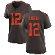 ＃12 Women's Denzel Boston Brown Game Cleveland Browns Alternate Jersey