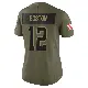 ＃12 Women's Denzel Boston Olive Limited Cleveland Browns 2025 Salute to Service Jersey