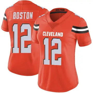 ＃12 Women's Denzel Boston Orange Limited Cleveland Browns Alternate Vapor Untouchable Jersey