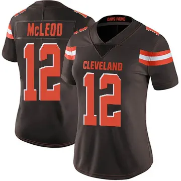 ＃12 Women's Rodney McLeod Jr. Brown Limited Cleveland Browns Team Color Vapor Untouchable Jersey