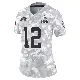 ＃12 Women's Shedeur Sanders Arctic Camo Limited Cleveland Browns 2024 Salute to Service Jersey