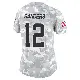＃12 Women's Shedeur Sanders Arctic Camo Limited Cleveland Browns 2024 Salute to Service Jersey