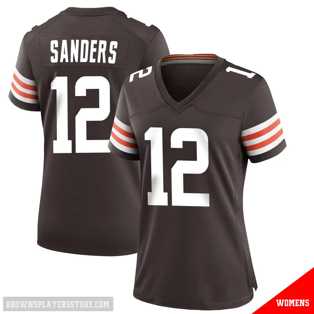 ＃12 Women's Shedeur Sanders Brown Game Cleveland Browns Team Color Jersey
