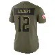 ＃12 Women's Shedeur Sanders Olive Limited Cleveland Browns 2025 Salute to Service Jersey