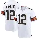 ＃12 Youth Shedeur Sanders White Game Cleveland Browns Jersey