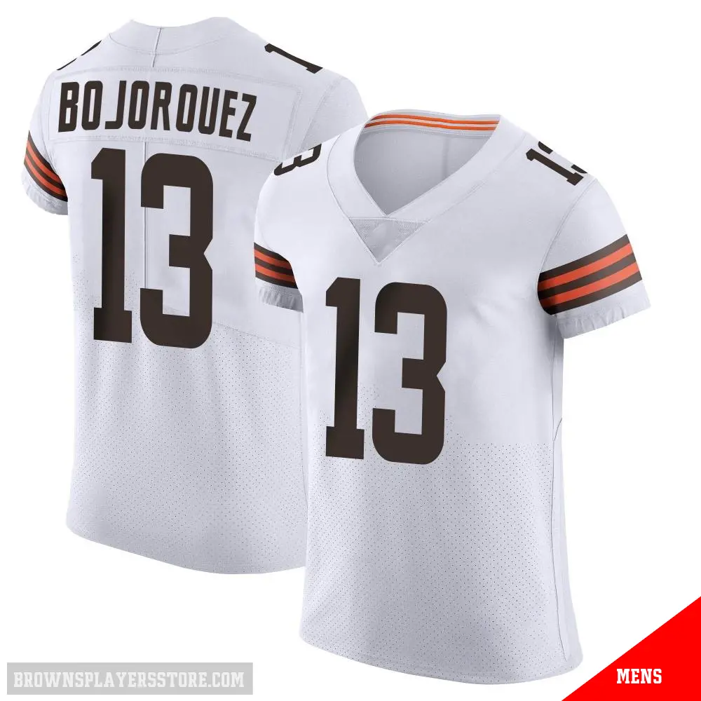 ＃13 Men's Corey Bojorquez White Elite Cleveland Browns Vapor Jersey