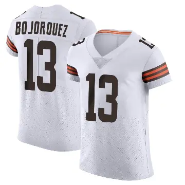 ＃13 Men's Corey Bojorquez White Elite Cleveland Browns Vapor Jersey