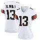 ＃13 Women's Corey Bojorquez White Game Cleveland Browns Jersey