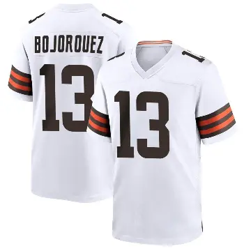 ＃13 Youth Corey Bojorquez White Game Cleveland Browns Jersey