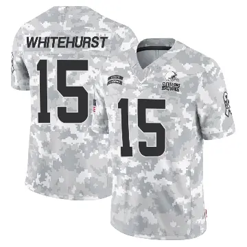 ＃15 Men's Charlie Whitehurst Arctic Camo Limited Cleveland Browns 2024 Salute to Service Jersey