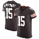 ＃15 Men's Charlie Whitehurst Brown Elite Cleveland Browns Vapor Jersey