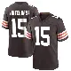 ＃15 Men's Charlie Whitehurst Brown Game Cleveland Browns Team Color Jersey