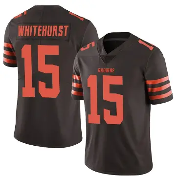 ＃15 Men's Charlie Whitehurst Brown Limited Cleveland Browns Color Rush Jersey