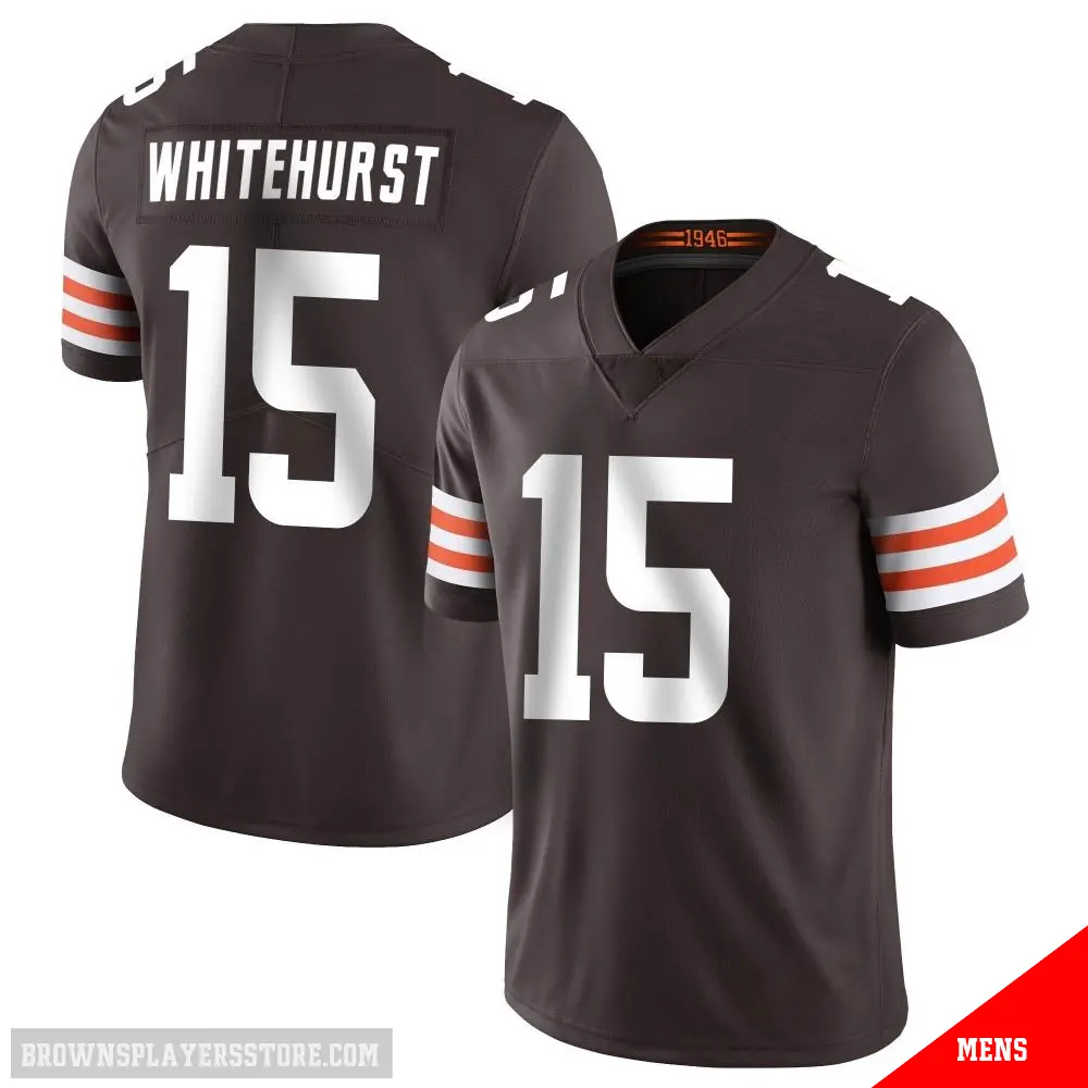 ＃15 Men's Charlie Whitehurst Brown Limited Cleveland Browns Team Color Vapor Untouchable Jersey