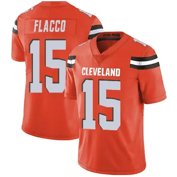 ＃15 Men's Joe Flacco Orange Limited Cleveland Browns Alternate Vapor Untouchable Jersey