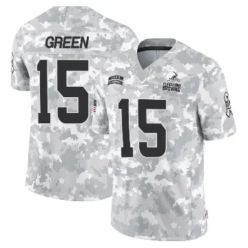 ＃15 Men's Taylen Green Arctic Camo Limited Cleveland Browns 2024 Salute to Service Jersey