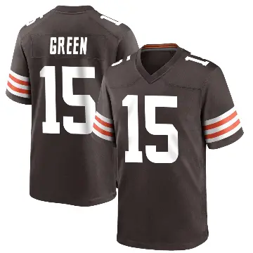＃15 Men's Taylen Green Brown Game Cleveland Browns Team Color Jersey
