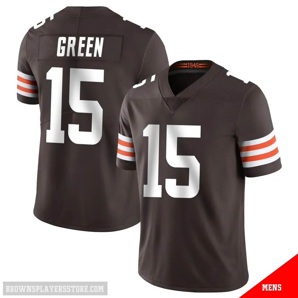 ＃15 Men's Taylen Green Brown Limited Cleveland Browns Team Color Vapor Untouchable Jersey