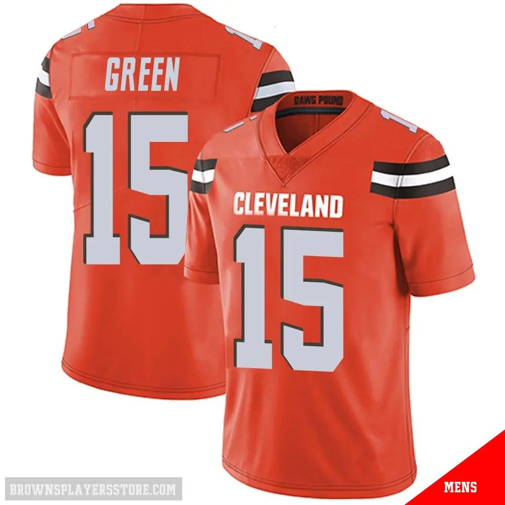 ＃15 Men's Taylen Green Orange Limited Cleveland Browns Alternate Vapor Untouchable Jersey