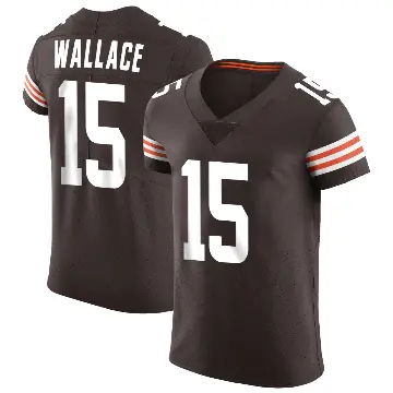 ＃15 Men's Tylan Wallace Brown Elite Cleveland Browns Vapor Jersey