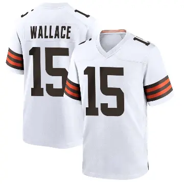 ＃15 Men's Tylan Wallace White Game Cleveland Browns Jersey