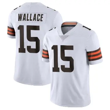 ＃15 Men's Tylan Wallace White Limited Cleveland Browns Vapor Untouchable Jersey