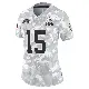＃15 Women's Charlie Whitehurst Arctic Camo Limited Cleveland Browns 2024 Salute to Service Jersey