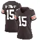 ＃15 Women's Charlie Whitehurst Brown Game Cleveland Browns Team Color Jersey