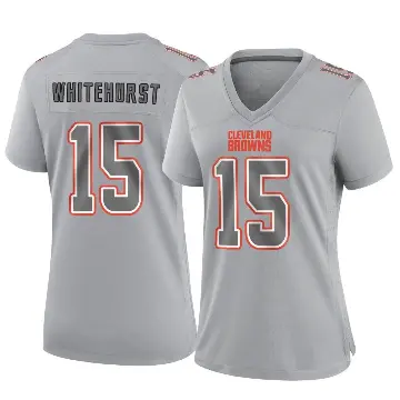 ＃15 Women's Charlie Whitehurst Gray Game Cleveland Browns Atmosphere Fashion Jersey