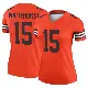＃15 Women's Charlie Whitehurst Orange Legend Cleveland Browns Inverted Jersey