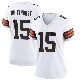 ＃15 Women's Charlie Whitehurst White Game Cleveland Browns Jersey