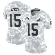 ＃15 Women's Taylen Green Arctic Camo Limited Cleveland Browns 2024 Salute to Service Jersey