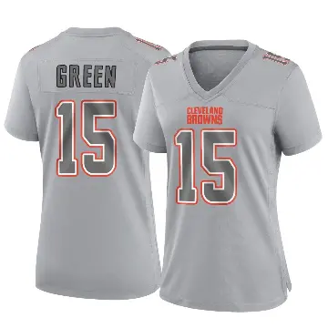 ＃15 Women's Taylen Green Gray Game Cleveland Browns Atmosphere Fashion Jersey
