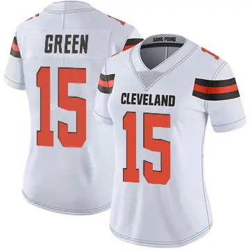＃15 Women's Taylen Green White Limited Cleveland Browns Vapor Untouchable Jersey