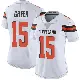 ＃15 Women's Taylen Green White Limited Cleveland Browns Vapor Untouchable Jersey