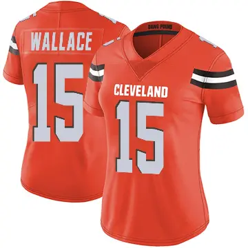 ＃15 Women's Tylan Wallace Orange Limited Cleveland Browns Alternate Vapor Untouchable Jersey