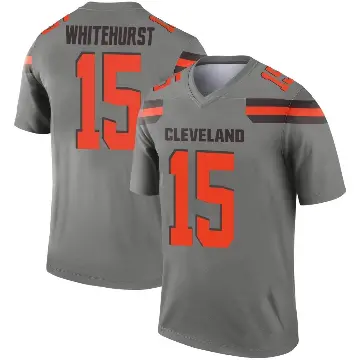 ＃15 Youth Charlie Whitehurst Legend Cleveland Browns Inverted Silver Jersey
