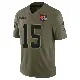 ＃15 Youth Charlie Whitehurst Olive Limited Cleveland Browns 2025 Salute to Service Jersey