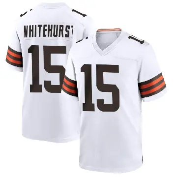 ＃15 Youth Charlie Whitehurst White Game Cleveland Browns Jersey