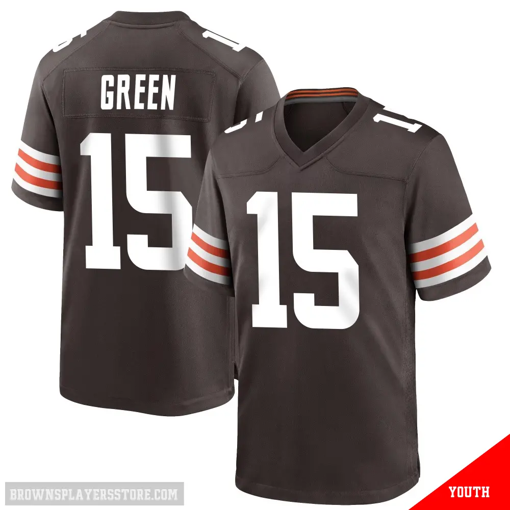 ＃15 Youth Taylen Green Brown Game Cleveland Browns Team Color Jersey