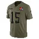＃15 Youth Taylen Green Olive Limited Cleveland Browns 2025 Salute to Service Jersey
