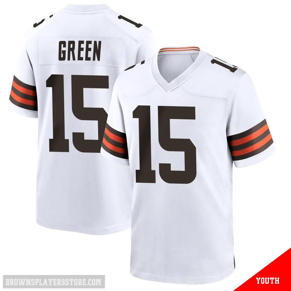 ＃15 Youth Taylen Green White Game Cleveland Browns Jersey