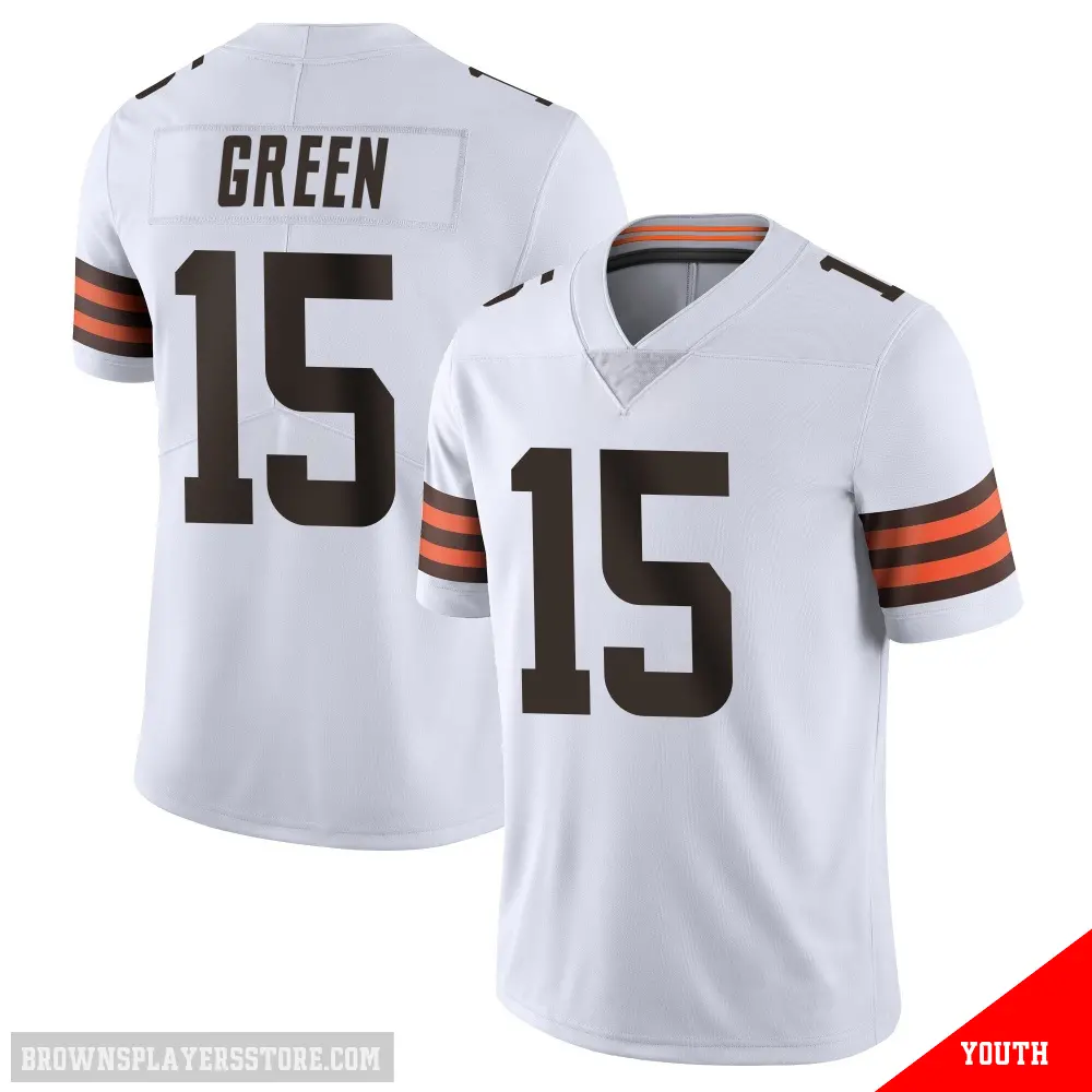 ＃15 Youth Taylen Green White Limited Cleveland Browns Vapor Untouchable Jersey