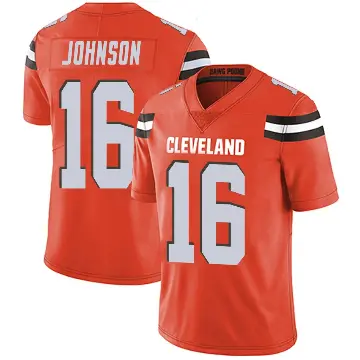 ＃16 Men's Diontae Johnson Orange Limited Cleveland Browns Alternate Vapor Untouchable Jersey